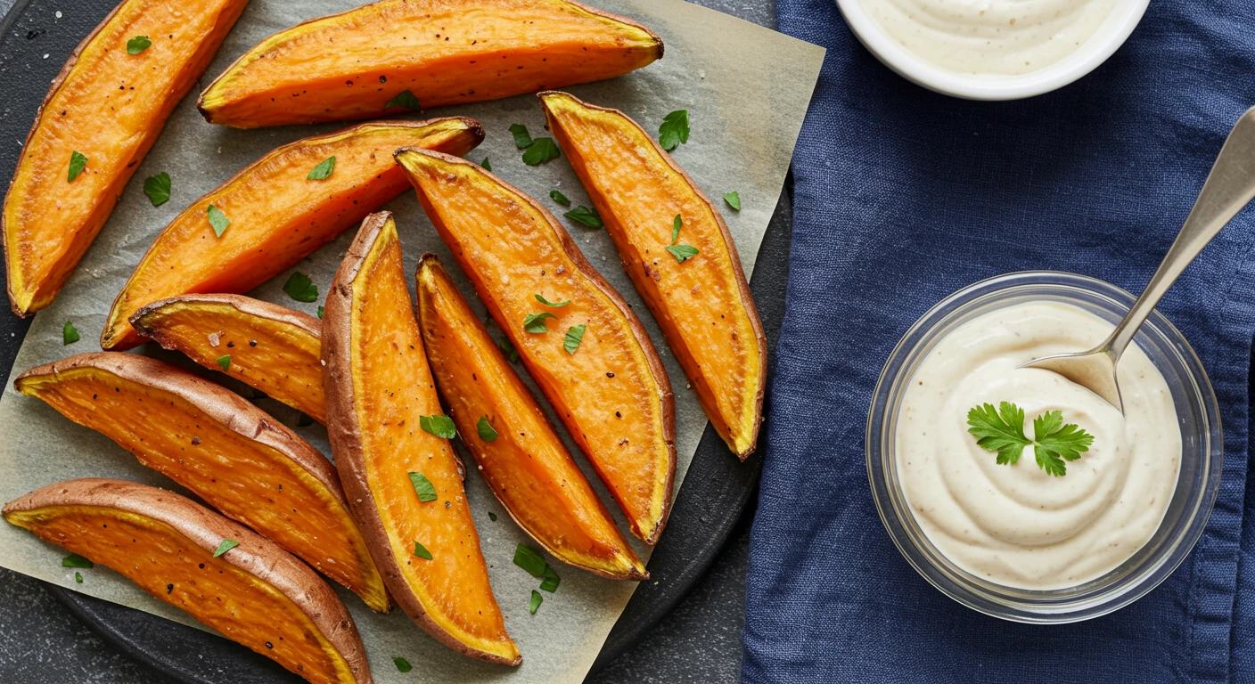 sweet potato wedges with dip