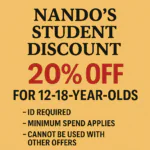 nandos student discount